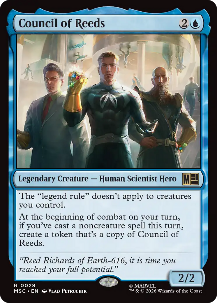Council of Reeds (Surge Foil) [Marvel Super Heroes Commander] MTG Single Magic: The Gathering | Red Claw Gaming