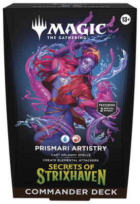 Magic: The Gathering: SECRETS OF STRIXHAVEN COMMANDER DECK Sealed Magic the Gathering Wizards of the Coast (Sealed) Prismari Artistry | Red Claw Gaming