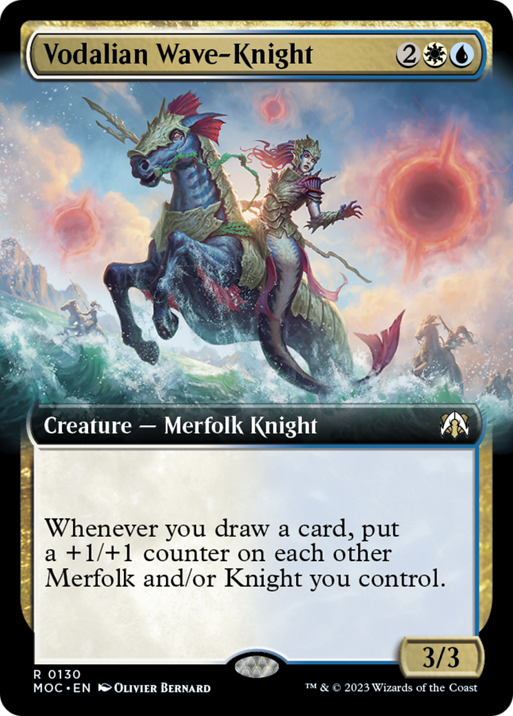 Vodalian Wave-Knight (Extended Art) [March of the Machine Commander] MTG Single Magic: The Gathering | Red Claw Gaming