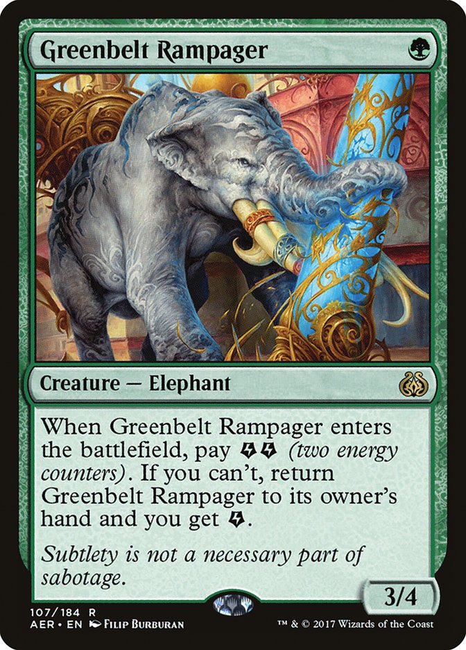 Greenbelt Rampager [Aether Revolt] MTG Single Magic: The Gathering | Red Claw Gaming