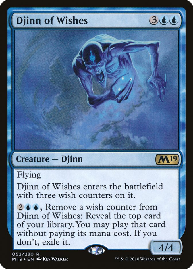 Djinn of Wishes [Core Set 2019] MTG Single Magic: The Gathering | Red Claw Gaming