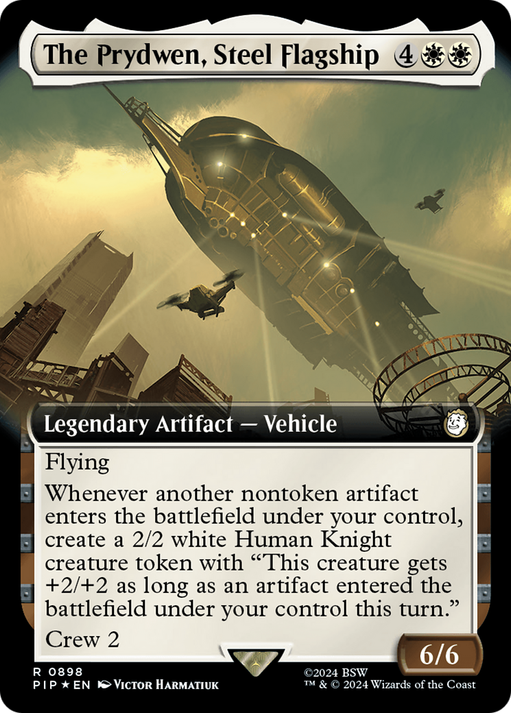 The Prydwen, Steel Flagship (Extended Art) (Surge Foil) [Fallout] MTG Single Magic: The Gathering    | Red Claw Gaming