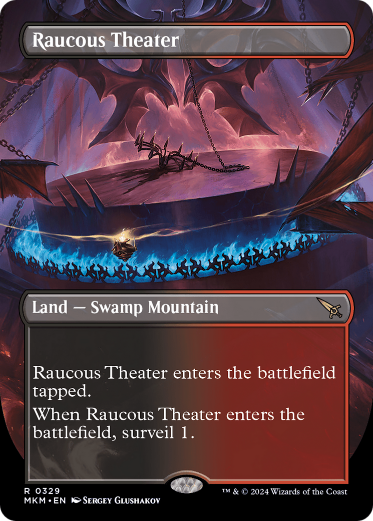 Raucous Theater (Borderless) [Murders at Karlov Manor] MTG Single Magic: The Gathering | Red Claw Gaming