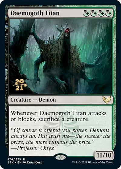 Daemogoth Titan [Strixhaven: School of Mages Prerelease Promos] MTG Single Magic: The Gathering | Red Claw Gaming
