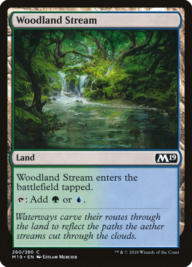 Woodland Stream [Core Set 2019] MTG Single Magic: The Gathering | Red Claw Gaming