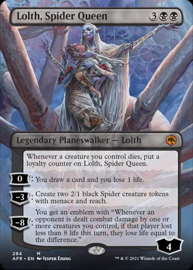 Lolth, Spider Queen (Borderless) [Dungeons & Dragons: Adventures in the Forgotten Realms] MTG Single Magic: The Gathering | Red Claw Gaming