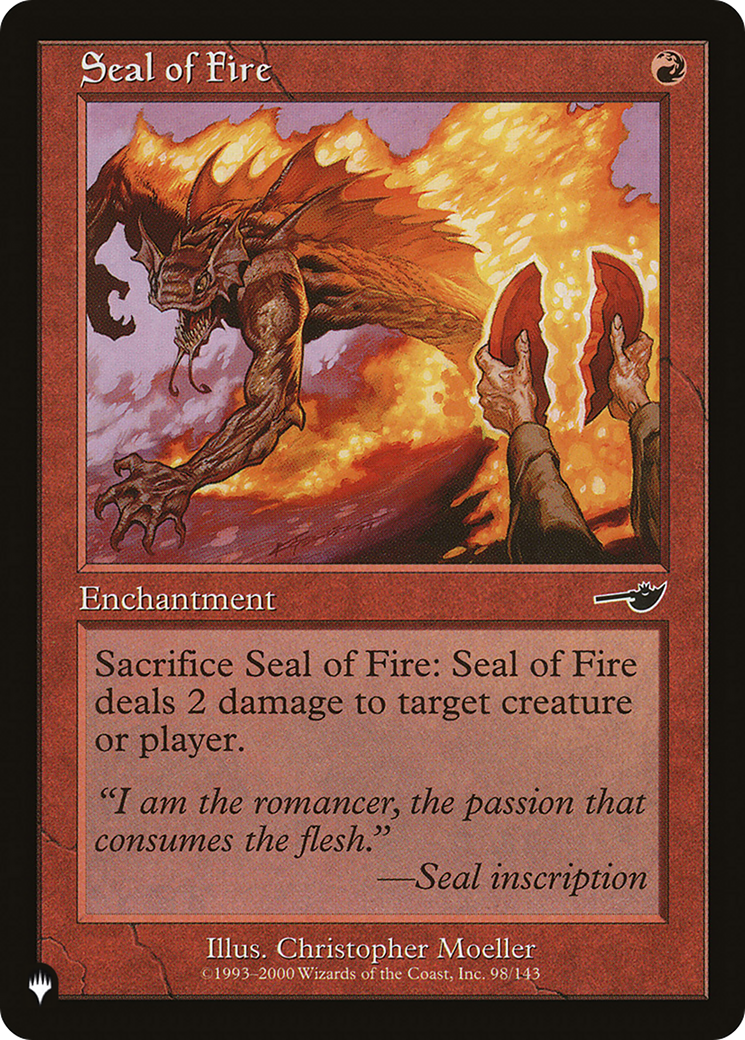 Seal of Fire [The List] MTG Single Magic: The Gathering | Red Claw Gaming