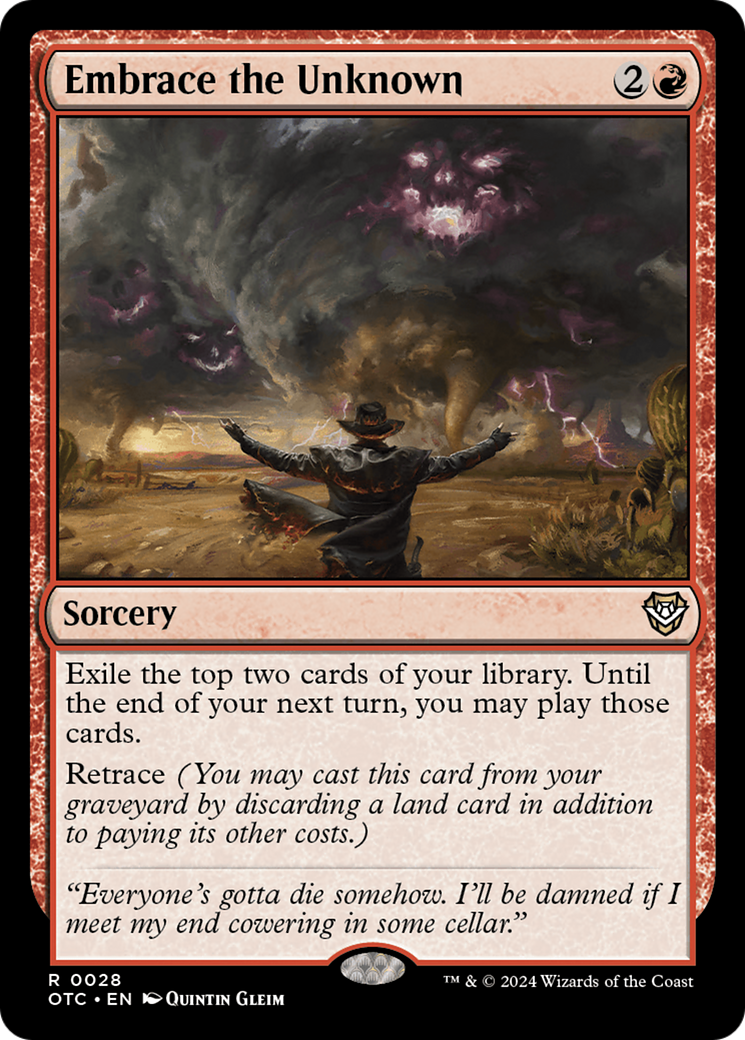 Embrace the Unknown [Outlaws of Thunder Junction Commander] MTG Single Magic: The Gathering | Red Claw Gaming