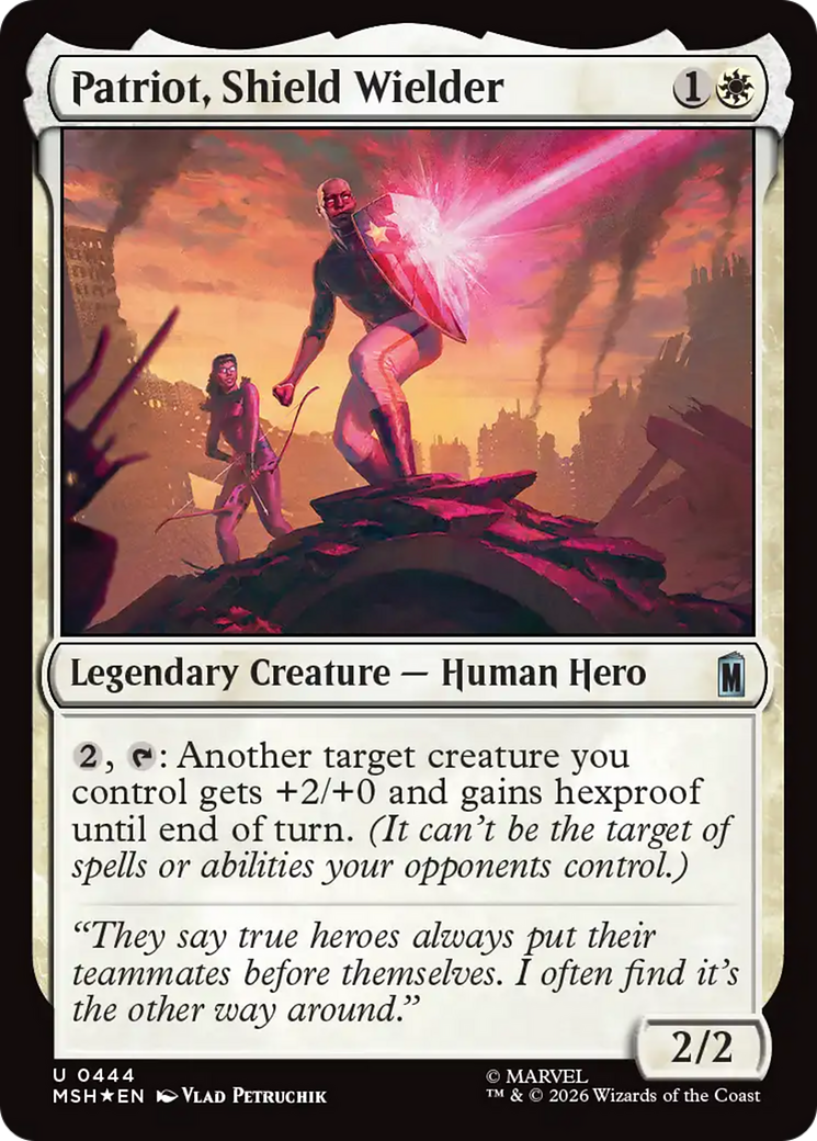 Patriot, Shield Wielder (Surge Foil) [Marvel Super Heroes] | Red Claw Gaming