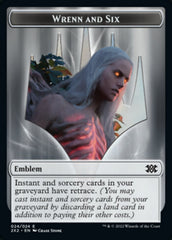 Wrenn and Six Emblem // Spirit (008) Double-Sided Token [Double Masters 2022 Tokens] MTG Single Magic: The Gathering | Red Claw Gaming