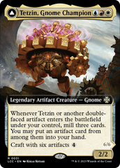 Tetzin, Gnome Champion // The Golden-Gear Colossus (Extended Art) [The Lost Caverns of Ixalan Commander] MTG Single Magic: The Gathering | Red Claw Gaming
