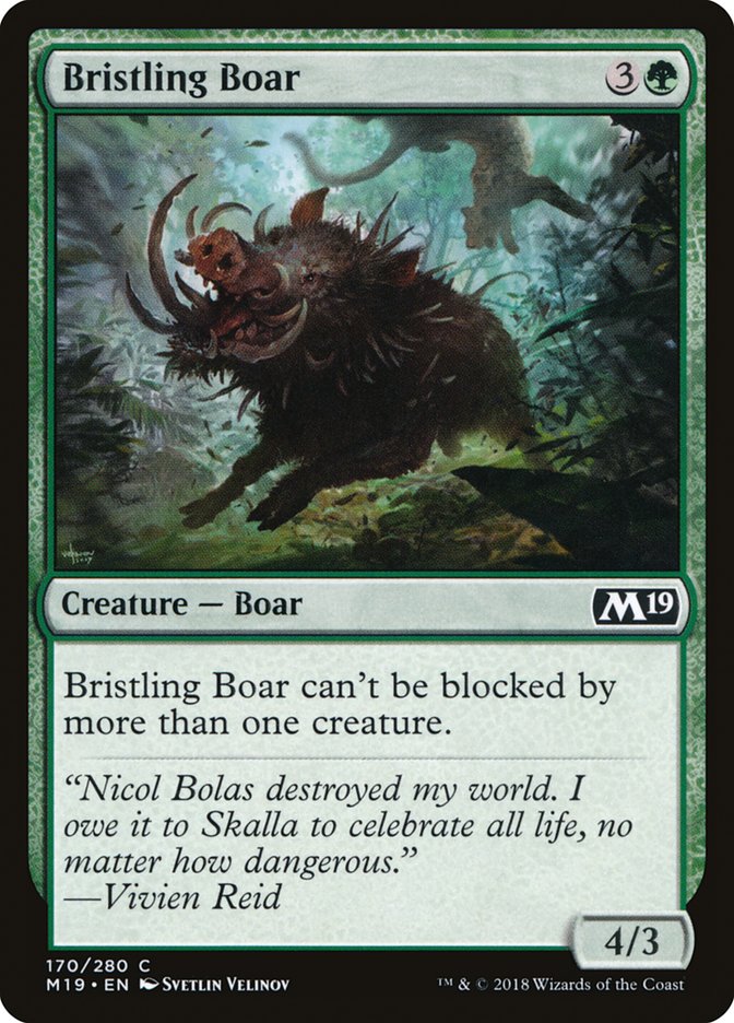 Bristling Boar [Core Set 2019] MTG Single Magic: The Gathering | Red Claw Gaming