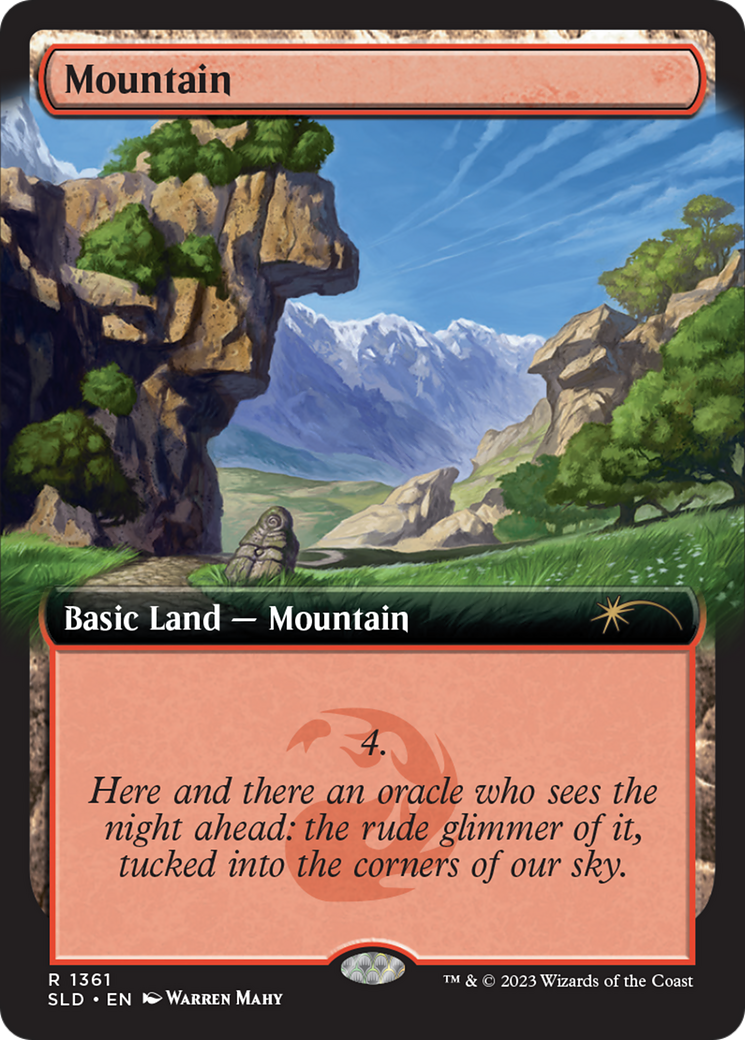 Mountain (1361) [Secret Lair Drop Series] MTG Single Magic: The Gathering | Red Claw Gaming