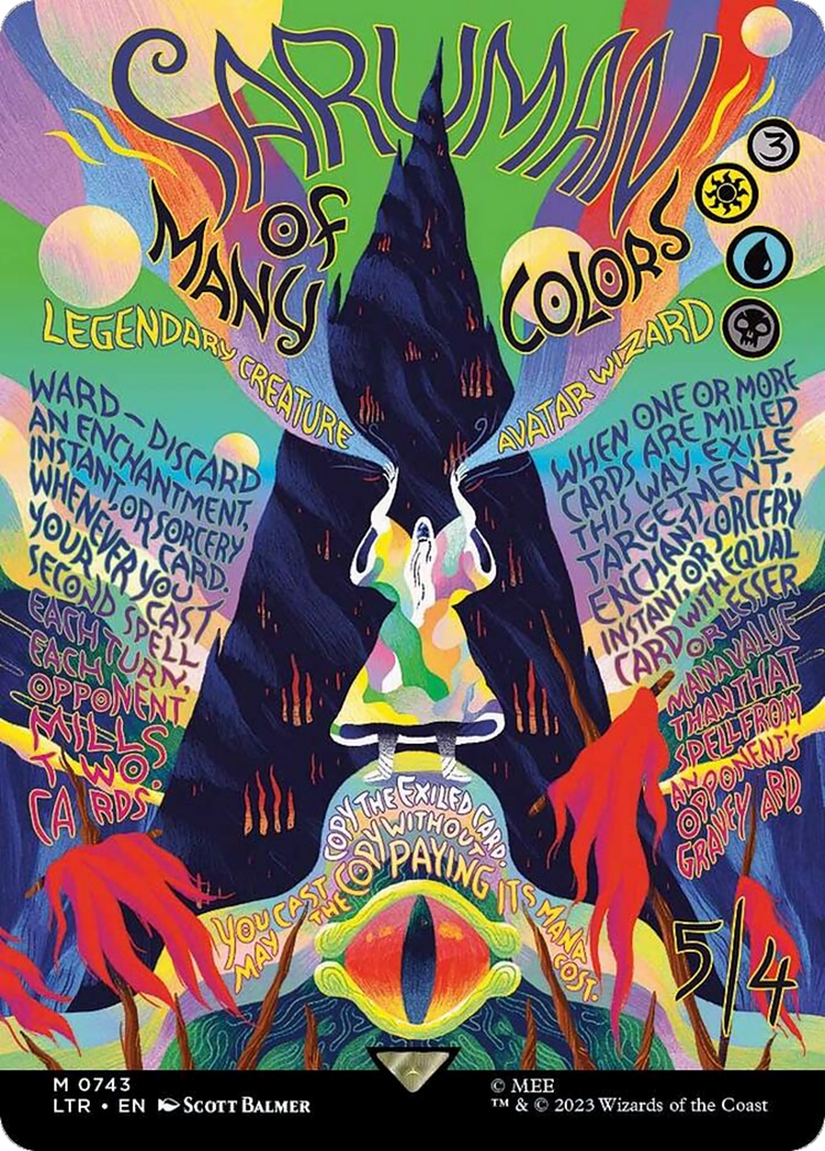 Saruman of Many Colors (Borderless Poster) [The Lord of the Rings: Tales of Middle-Earth] MTG Single Magic: The Gathering | Red Claw Gaming