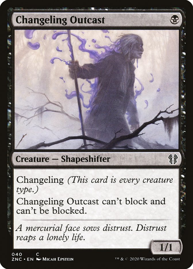 Changeling Outcast [Zendikar Rising Commander] MTG Single Magic: The Gathering | Red Claw Gaming