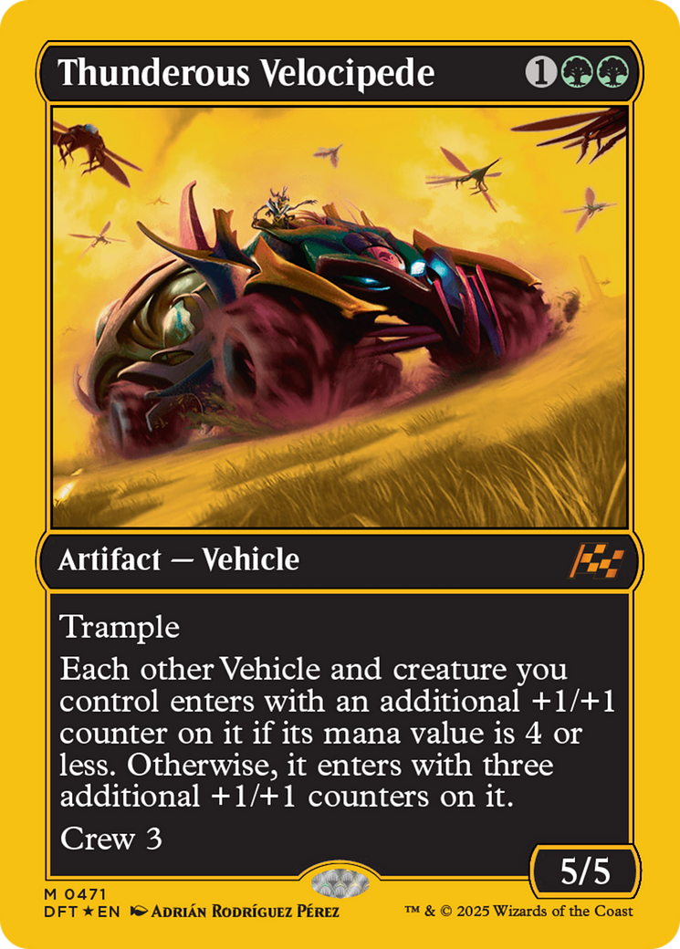 Thunderous Velocipede (First-Place Foil) [Aetherdrift] MTG Single Magic: The Gathering | Red Claw Gaming