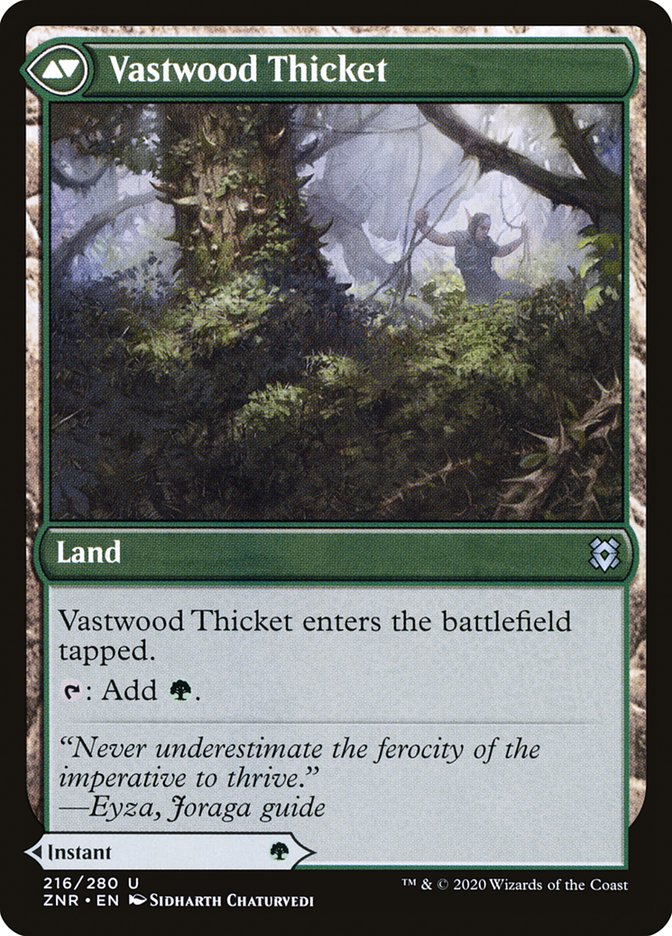 Vastwood Fortification // Vastwood Thicket [Zendikar Rising] MTG Single Magic: The Gathering | Red Claw Gaming