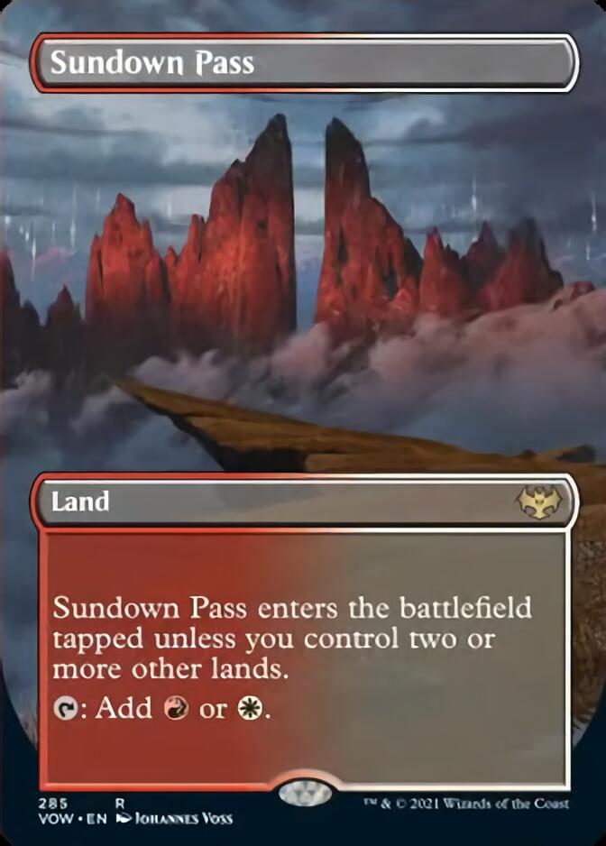 Sundown Pass (Borderless Alternate Art) [Innistrad: Crimson Vow] MTG Single Magic: The Gathering | Red Claw Gaming