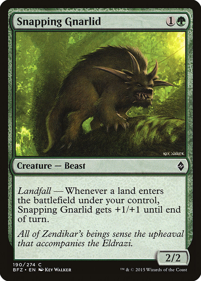 Snapping Gnarlid [Battle for Zendikar] MTG Single Magic: The Gathering | Red Claw Gaming