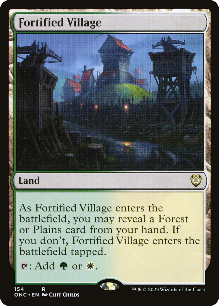 Fortified Village [Phyrexia: All Will Be One Commander] MTG Single Magic: The Gathering | Red Claw Gaming