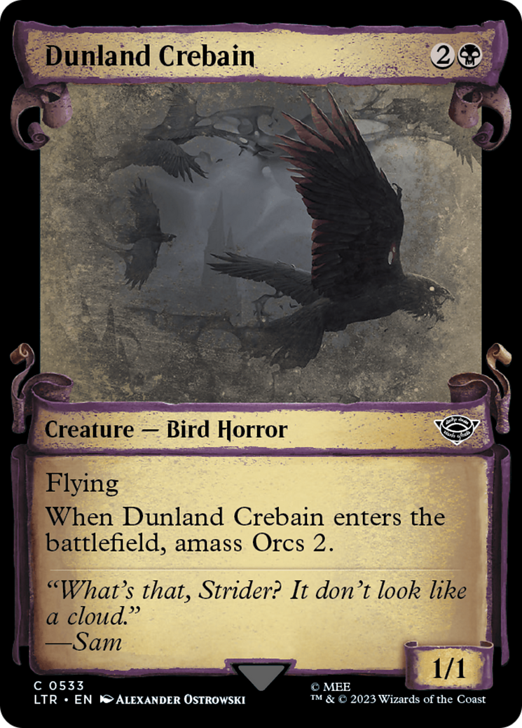 Dunland Crebain [The Lord of the Rings: Tales of Middle-Earth Showcase Scrolls] MTG Single Magic: The Gathering | Red Claw Gaming