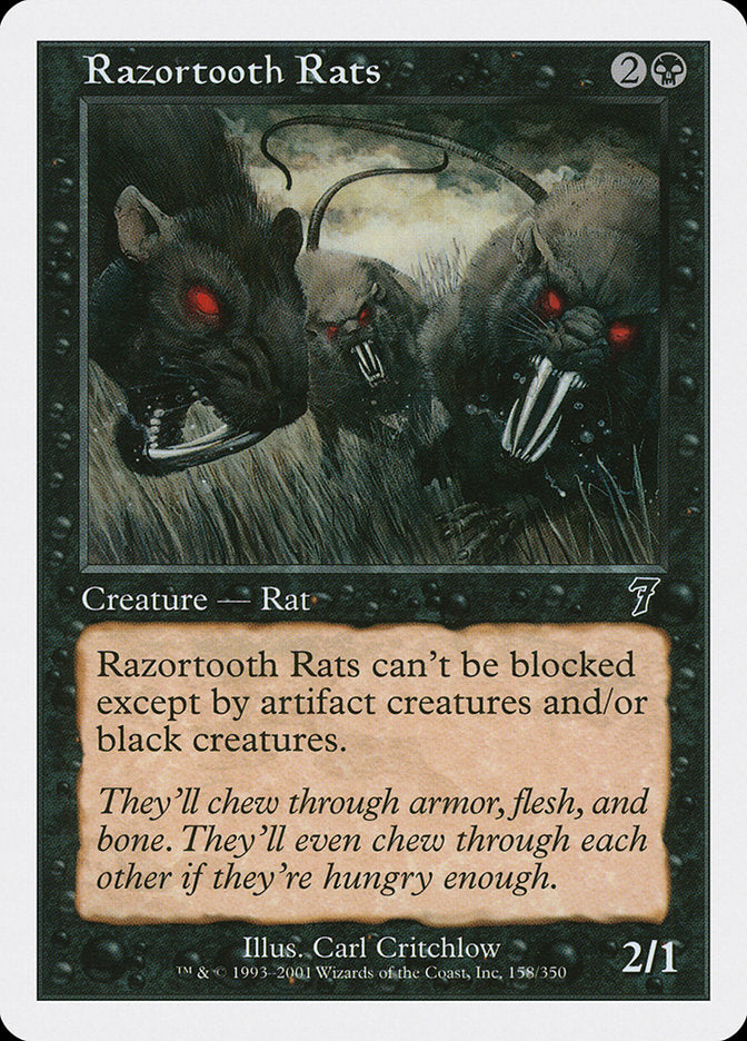 Razortooth Rats [Seventh Edition] MTG Single Magic: The Gathering | Red Claw Gaming