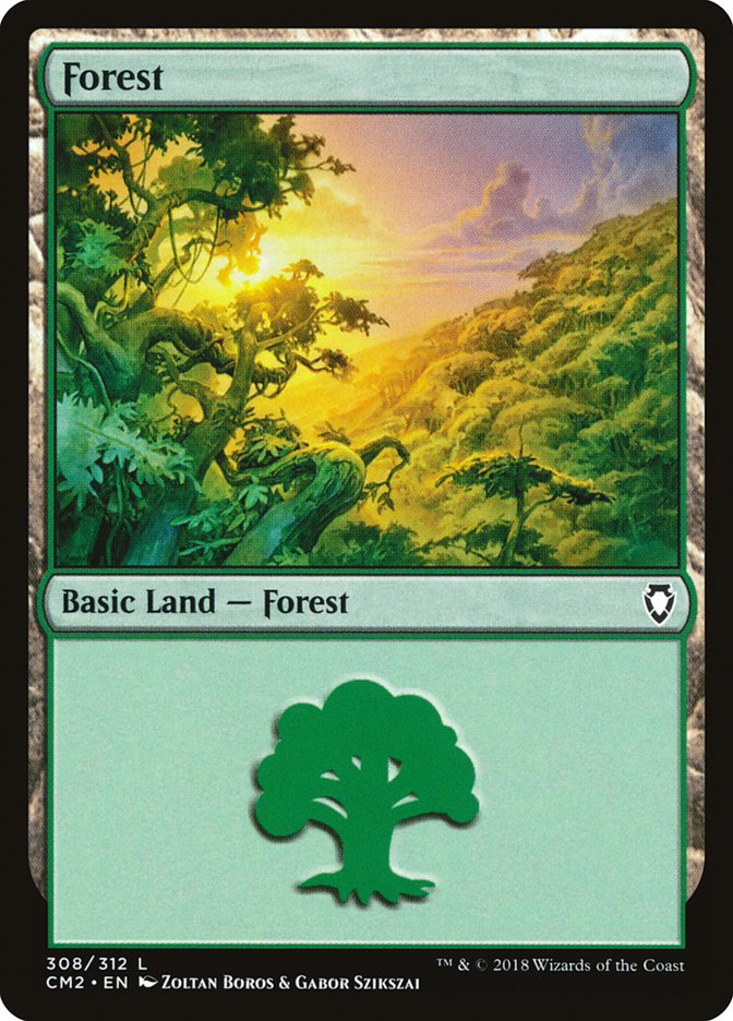 Forest (308) [Commander Anthology Volume II] MTG Single Magic: The Gathering | Red Claw Gaming