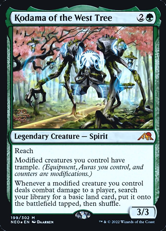 Kodama of the West Tree [Kamigawa: Neon Dynasty Prerelease Promos] MTG Single Magic: The Gathering | Red Claw Gaming