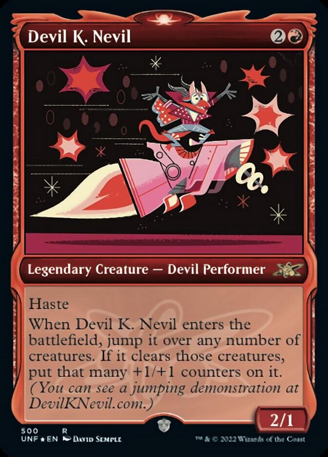 Devil K. Nevil (Showcase) (Galaxy Foil) [Unfinity] MTG Single Magic: The Gathering    | Red Claw Gaming
