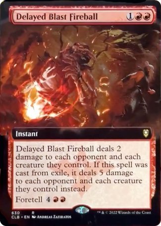 Delayed Blast Fireball (Extended Art) [Commander Legends: Battle for Baldur's Gate] MTG Single Magic: The Gathering | Red Claw Gaming
