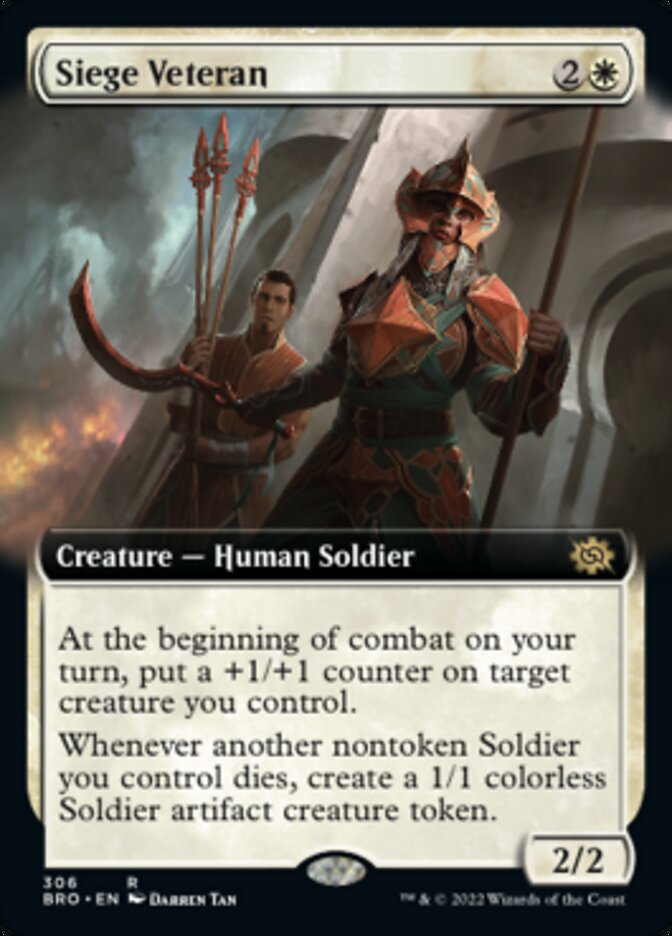 Siege Veteran (Extended Art) [The Brothers' War] MTG Single Magic: The Gathering | Red Claw Gaming