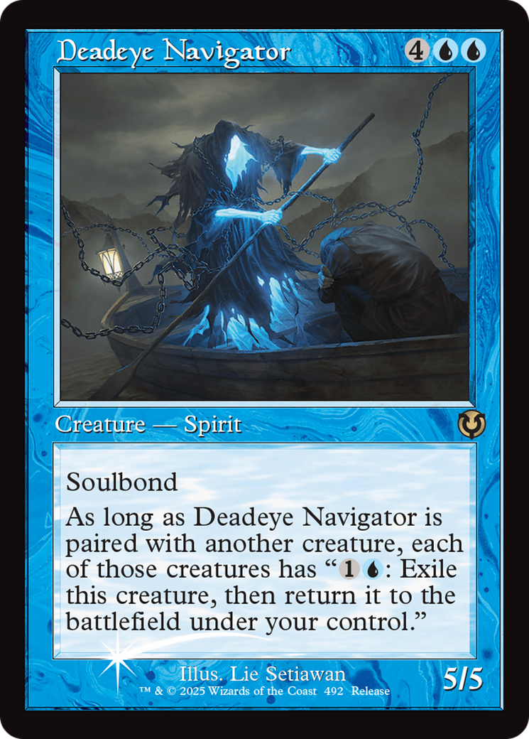 Deadeye Navigator (Retro Frame) [Innistrad Remastered Promos] MTG Single Magic: The Gathering | Red Claw Gaming