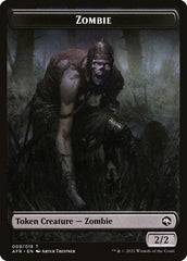 Devil // Zombie Double-Sided Token [Dungeons & Dragons: Adventures in the Forgotten Realms Tokens] MTG Single Magic: The Gathering    | Red Claw Gaming