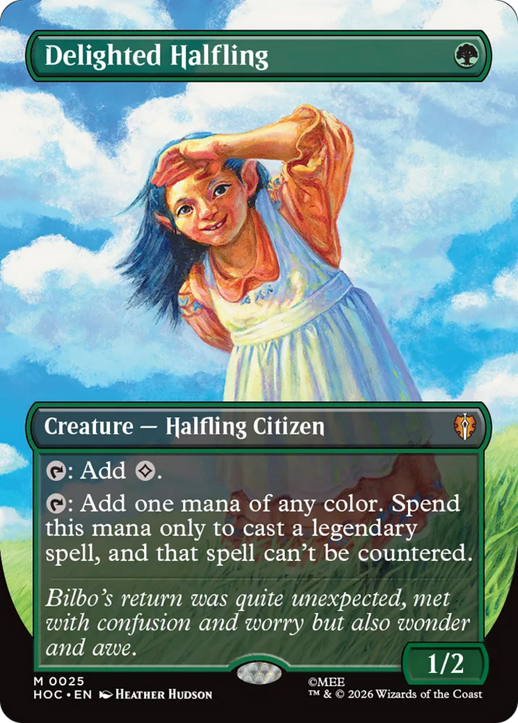 Delighted Halfling (Borderless) [The Hobbit: Eternal-Legal] MTG Single Magic: The Gathering | Red Claw Gaming