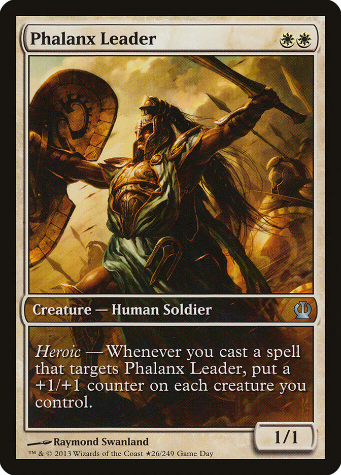 Phalanx Leader (Game Day) (Extended Art) [Theros Promos] MTG Single Magic: The Gathering | Red Claw Gaming