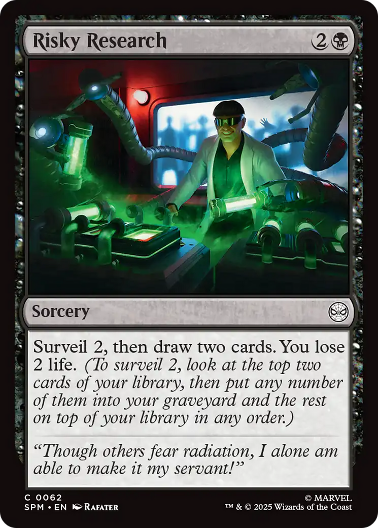 Risky Research [Marvel's Spider-Man] MTG Single Magic: The Gathering | Red Claw Gaming