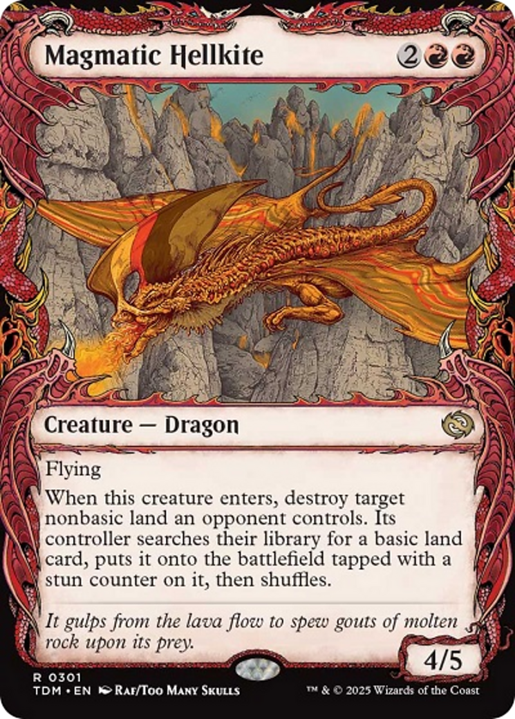 Magmatic Hellkite (Showcase) [Tarkir: Dragonstorm] MTG Single Magic: The Gathering | Red Claw Gaming