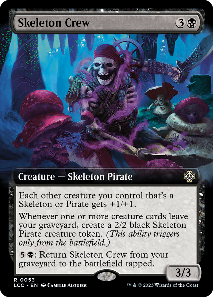 Skeleton Crew (Extended Art) [The Lost Caverns of Ixalan Commander] MTG Single Magic: The Gathering | Red Claw Gaming