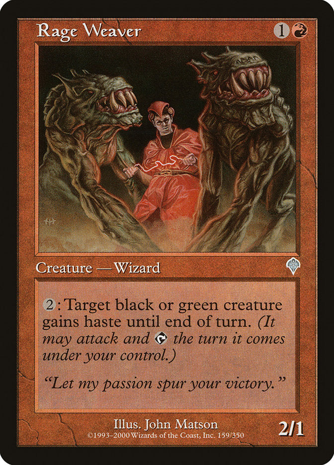 Rage Weaver [Invasion] MTG Single Magic: The Gathering | Red Claw Gaming