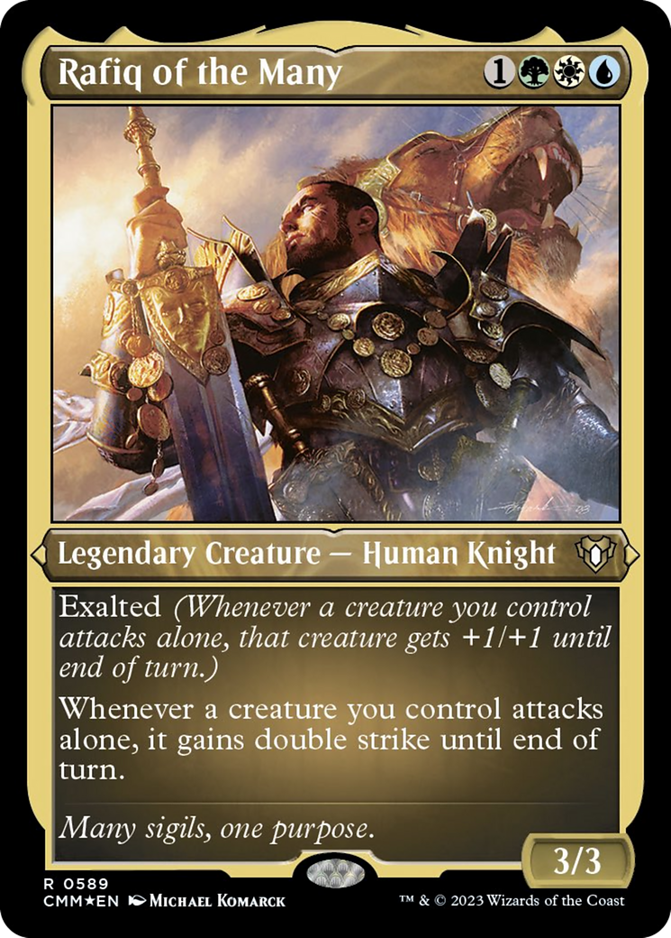 Rafiq of the Many (Foil Etched) [Commander Masters] MTG Single Magic: The Gathering | Red Claw Gaming