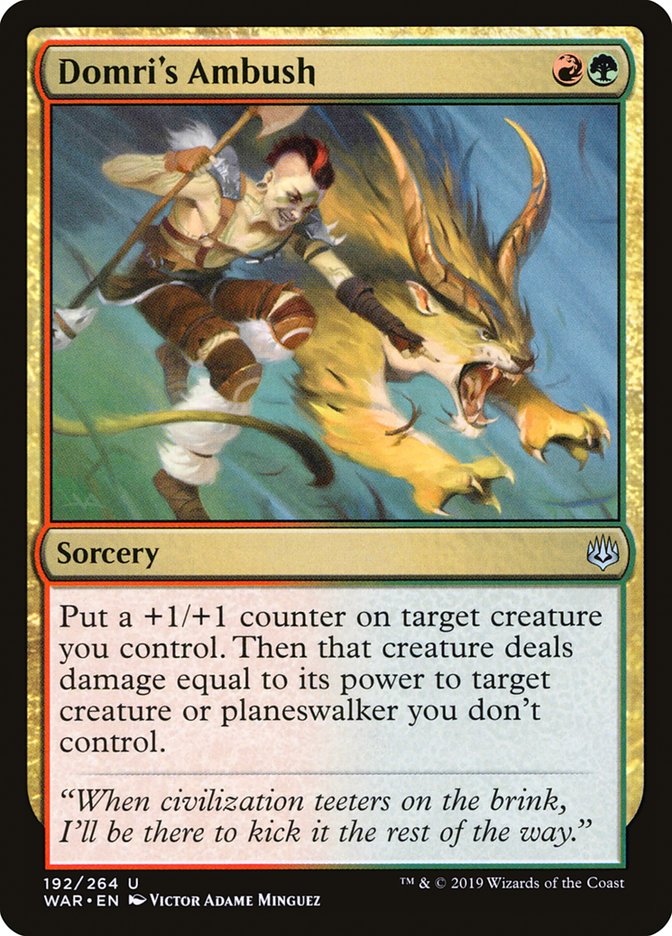 Domri's Ambush [War of the Spark] MTG Single Magic: The Gathering | Red Claw Gaming