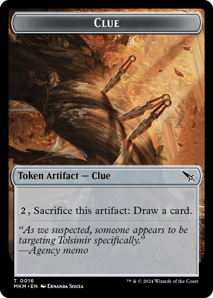 Thopter (0020) // Clue (0016) Double-Sided Token [Murders at Karlov Manor Tokens] MTG Single Magic: The Gathering | Red Claw Gaming