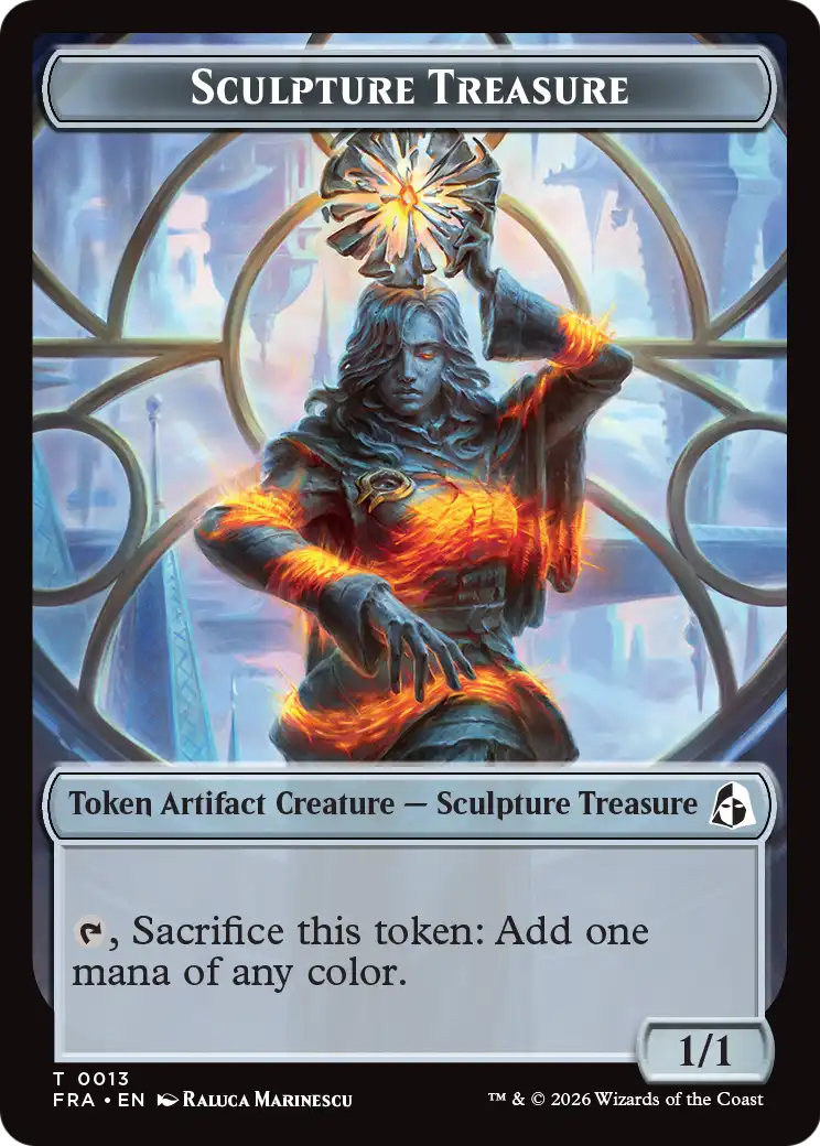 Sculpture Treasure // Beast Double-Sided Token [Reality Fracture Tokens] | Red Claw Gaming
