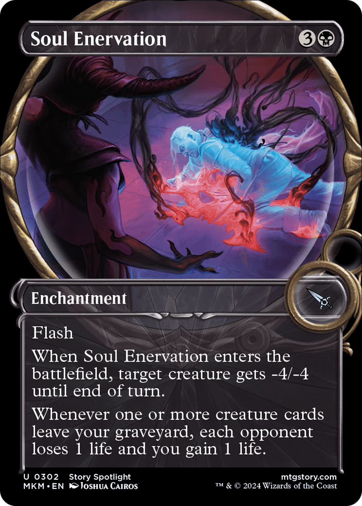Soul Enervation (Showcase) [Murders at Karlov Manor] MTG Single Magic: The Gathering    | Red Claw Gaming