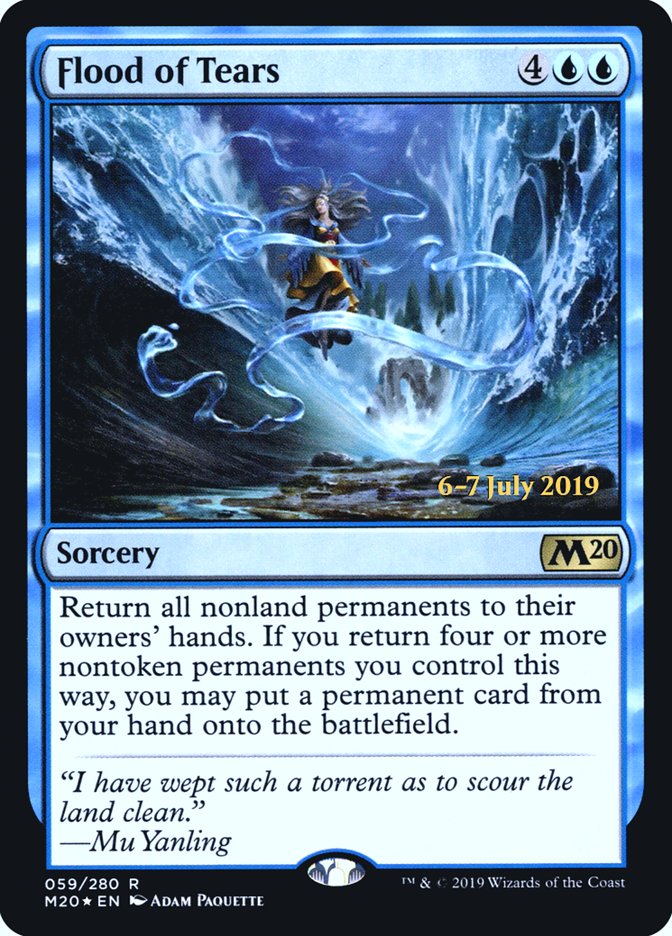 Flood of Tears [Core Set 2020 Prerelease Promos] MTG Single Magic: The Gathering | Red Claw Gaming