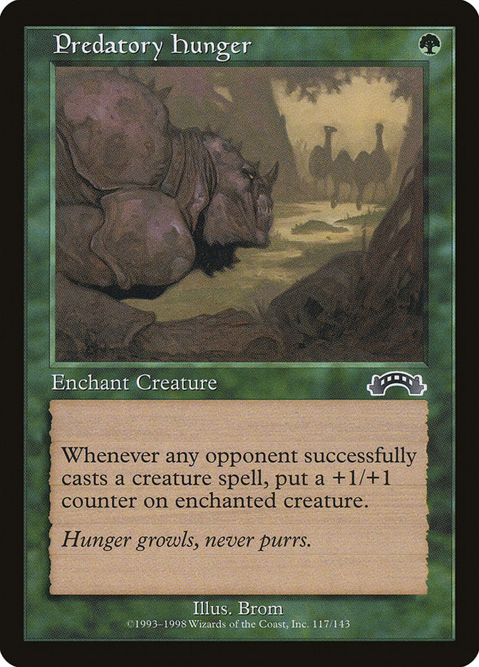 Predatory Hunger [Exodus] MTG Single Magic: The Gathering | Red Claw Gaming