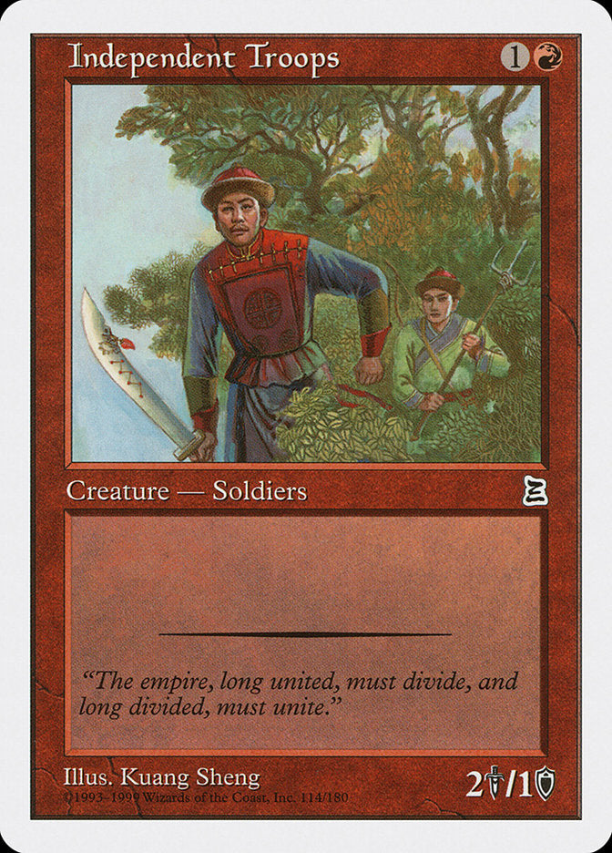 Independent Troops [Portal Three Kingdoms] MTG Single Magic: The Gathering | Red Claw Gaming