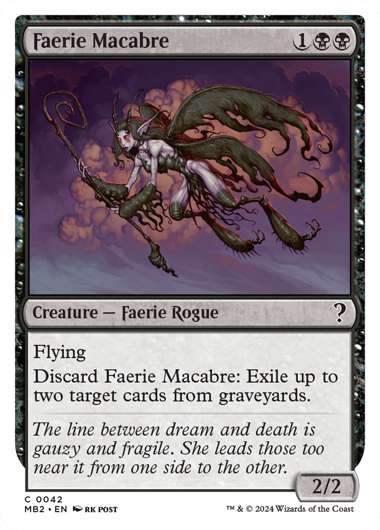 Faerie Macabre (White Border) [Mystery Booster 2] MTG Single Magic: The Gathering | Red Claw Gaming