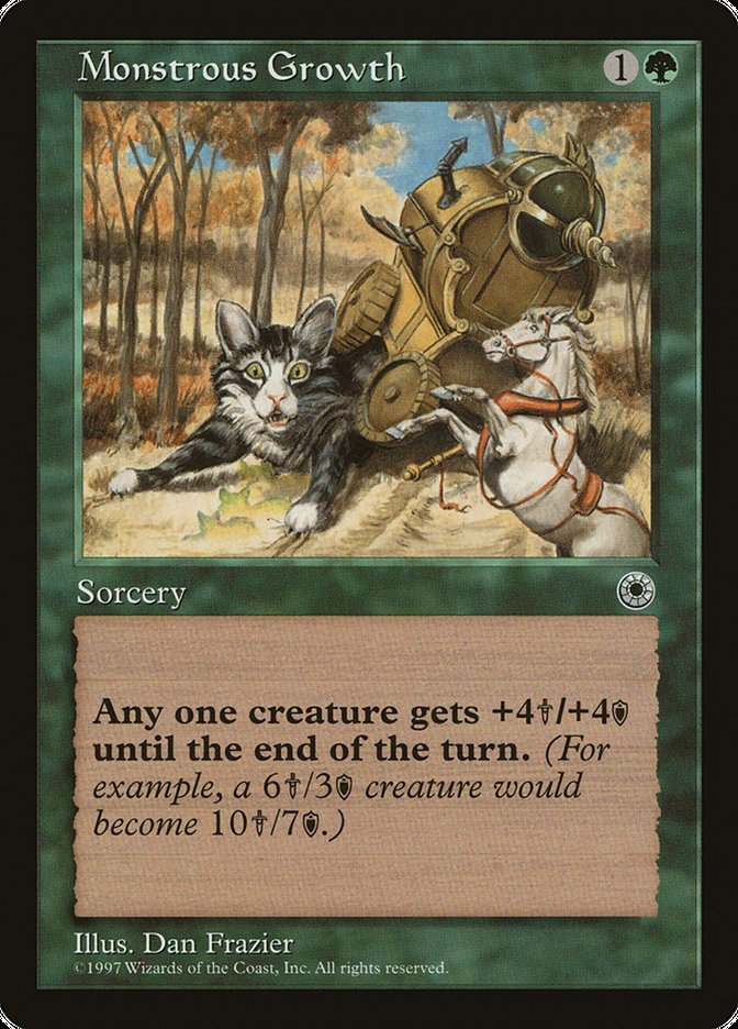 Monstrous Growth (No Flavor Text) [Portal] MTG Single Magic: The Gathering | Red Claw Gaming