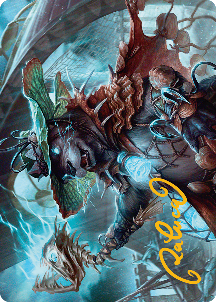 Tempest Angler Art Card (Gold-Stamped Signature) [Bloomburrow Art Series] MTG Single Magic: The Gathering | Red Claw Gaming